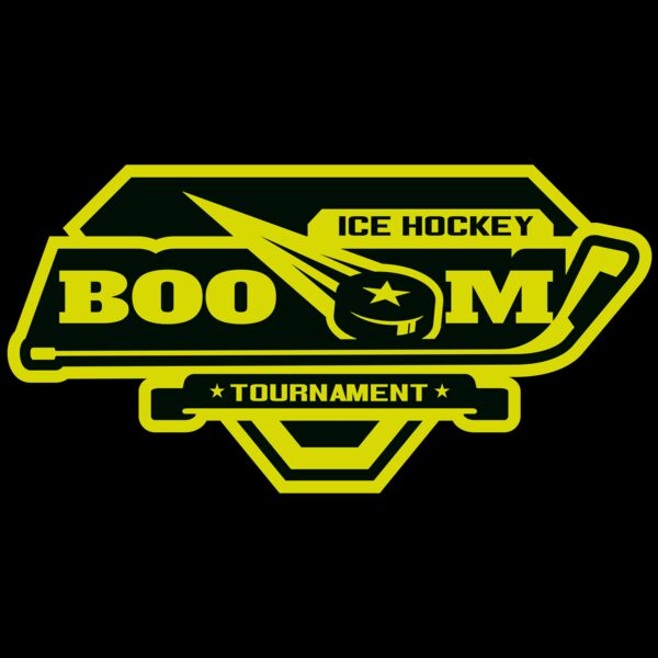 Boom Ice Hockey Tournament logo template Miniatura