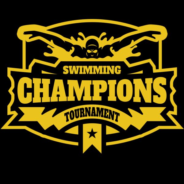 Champions Swimming Tournament logo template Miniatura
