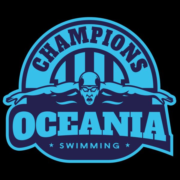 Oceania Champions Swimming logo template Miniatura