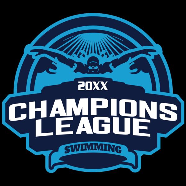 Champions League Swimming logo template Miniatura