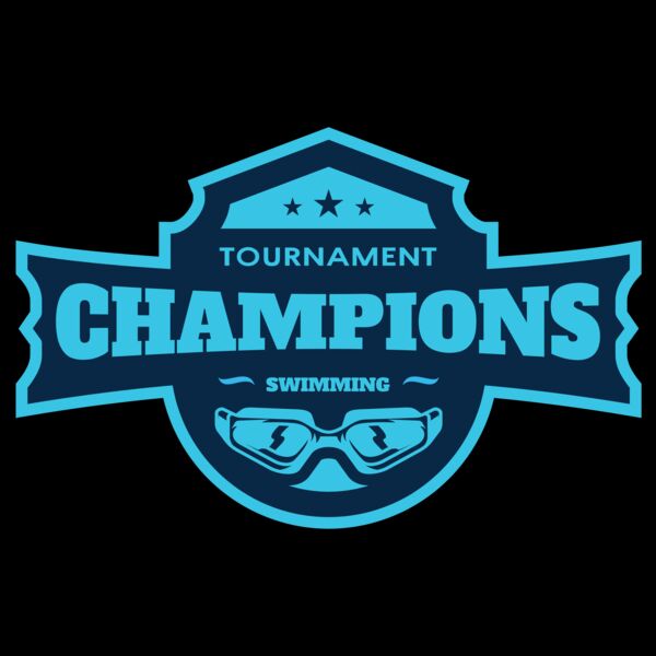 Champions Tournament Swimming logo template Miniatura