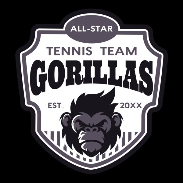 Gorillas Tennis Team 01 Miniatura