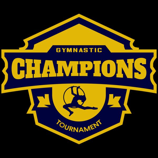 Champions Gymnastic Tournament logo template Miniatura